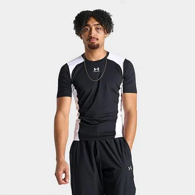 Under Armour Men's Heatgear Colorblock Training Top In Black