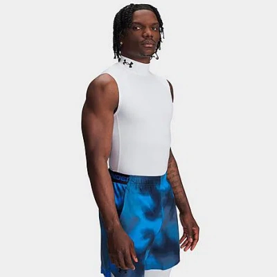 Under Armour Heatgear Mock-neck Top In White