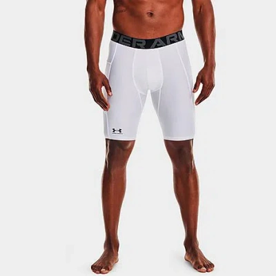 Under Armour Men's Heatgear Pocket Long Shorts In White