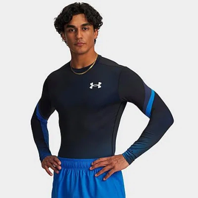 Under Armour Men's Heatgear Sublimated Long-sleeve Training Top In Black