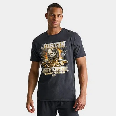 Under Armour Men's Justin Jefferson Griddy World T-shirt In Gray/multi