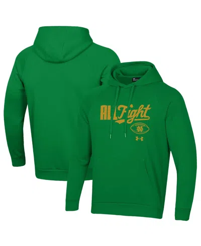 Under Armour Men's Kelly Green Notre Dame Fighting Irish All Fight Rival Fleece Hoodie