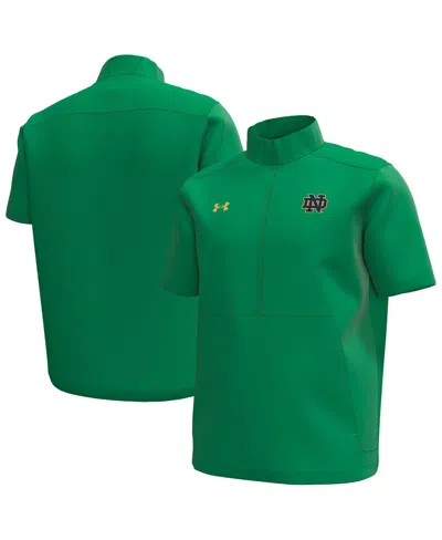 Under Armour Men's Kelly Green Notre Dame Fighting Irish Motivate Quarter-zip Short Sleeve Top