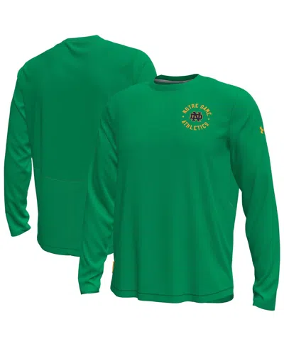 Under Armour Men's Kelly Green Notre Dame Fighting Irish Sideline Knockout Long-sleeve T-shirt