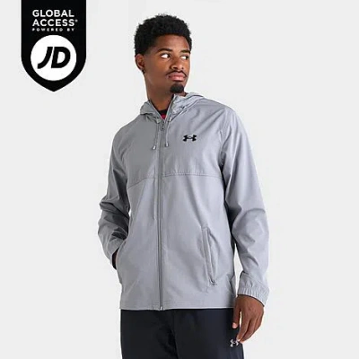 Under Armour Men's Lock-up Woven Full-zip Jacket In Gray