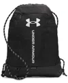 Under Armour Men's Logo Hustle Backpack In Black,white