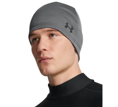 Under Armour Men's Logo Storm Beanie In Castlerock,black 025