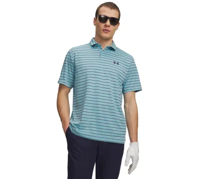 Under Armour Men's Matchplay Stripe Polo Shirt In Blue