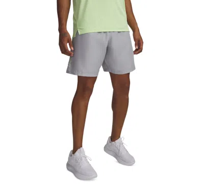 Under Armour Men's Moisture-wicking Logo-print 8-1/4" Tech Shorts In Blue