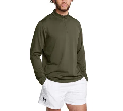 Under Armour Men's Motion Regular-fit 4-way Stretch 1/4-zip Sweatshirt In Marine Od Green,marine Od Green