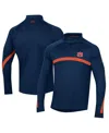 Under Armour Men's Navy Auburn Tigers Game Day Raglan Quarter-zip Top In Navy