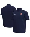 Under Armour Men's Navy Auburn Tigers Motivate Quarter-zip Short Sleeve T-shirt In Navy