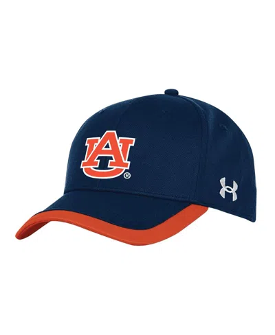 Under Armour Men's Navy Auburn Tigers Sideline Blitzing Accent Flex Hat In Blue