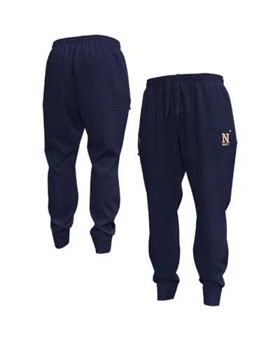 Under Armour Men's Navy Midshipmen Unstoppable Fleece Jogger Pants In Blue