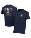 Under Armour Men's Navy Navy Midshipmen 2024 Rivalry Shield Performance T-shirt In Navy