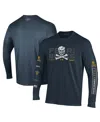 Under Armour Men's Navy Navy Midshipmen 2024 Rivalry Skull Performance Long Sleeve T-shirt In Navy