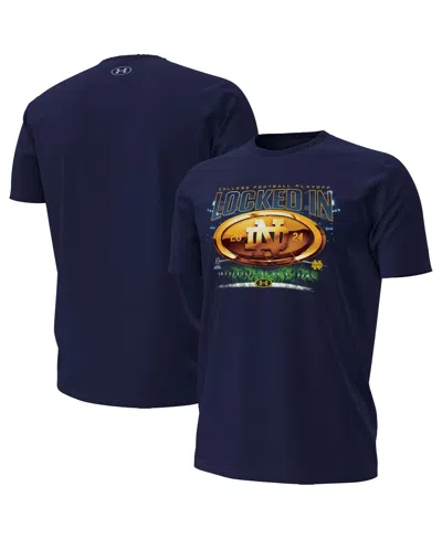 Under Armour Men's Navy Notre Dame Fighting Irish 2024 College Football Playoff Locked In T-shirt