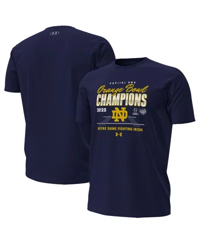 Under Armour Men's Navy Notre Dame Fighting Irish College Football Playoff 2025 Orange Bowl Champions T-shirt