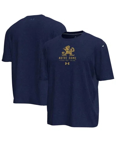 Under Armour Men's Navy Notre Dame Fighting Irish Gameday Motion Heavyweight T-shirt In Blue