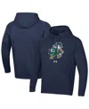 Under Armour Men's Navy Notre Dame Fighting Irish Leprechaun Rival Fleece Hoodie In Blue