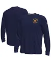 Under Armour Men's Navy Notre Dame Fighting Irish Sideline Knockout Long-sleeve T-shirt In Blue