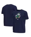 Under Armour Men's Navy Notre Dame Fighting Irish Sporting Leprechaun Tech Stretch T-shirt In Blue