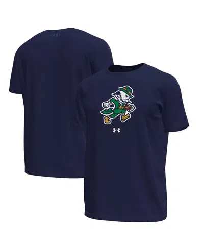 Under Armour Men's Navy Notre Dame Fighting Irish Sporting Leprechaun Tech Stretch T-shirt In Blue