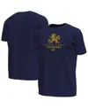 Under Armour Men's Navy Notre Dame Fighting Irish Stack Stretch Performance T-shirt In Blue