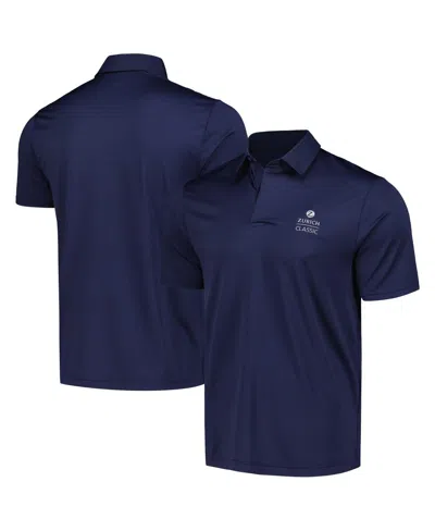 Under Armour Men's Navy The Zurich Classic Tips Jacquard Polo Shirt In Blue