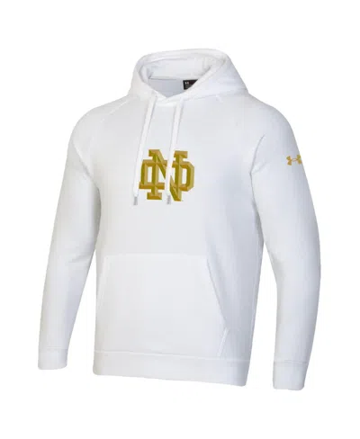 Under Armour Men's Notre Dame Fighting Irish 2024 Shamrock Series Rival Fleece Pullover Hoodie In White