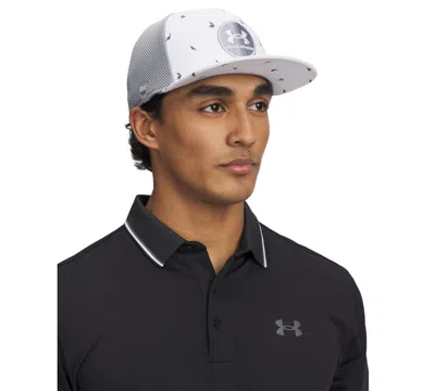 Under Armour Men's Patterned Logo Drive Hat In White