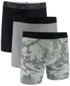 Under Armour Men's 3-pack Performance Assorted 6" Boxer Briefs In Black