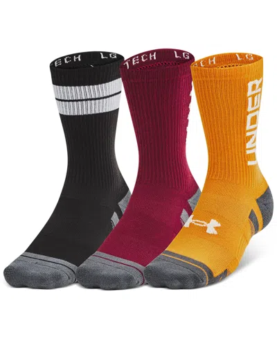 Under Armour Men's Performance Tech 3-pk. Moisture-wicking Crew Socks In Cardin