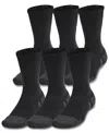 Under Armour Men's Performance Tech Crew Socks In 003 Black