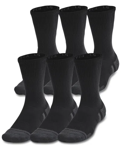 Under Armour Men's Performance Tech Crew Socks In 003 Black