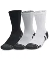 Under Armour Mens  Perf Tech 6 Pack Crew Socks In Black