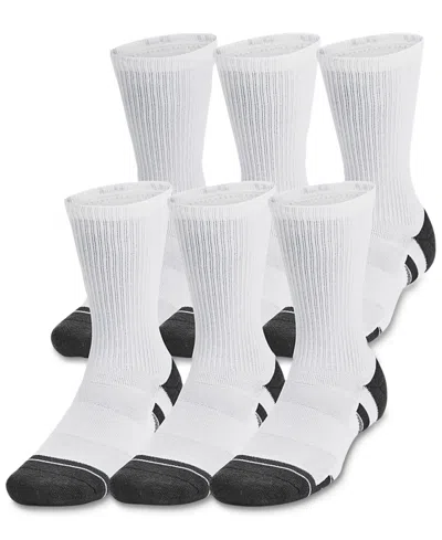 Under Armour Men's Performance Tech Crew Socks In 101 White