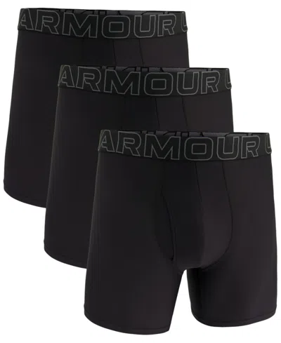 UNDER ARMOUR MEN'S 3-PACK PERFORMANCE TECH MESH 6" BOXER BRIEFS