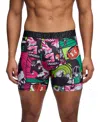 Under Armour Men's Performance Tech Mesh Graphic 6" Boxer Briefs In Black W,white