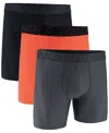Under Armour Men's Performance Tech Mesh Solid 6" Boxer Briefs In Fire