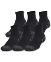 Under Armour Men's Performance Tech Quarter Socks In Black
