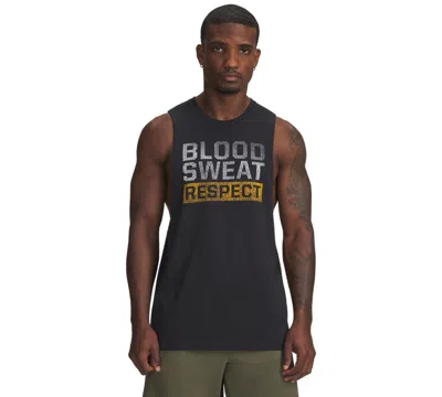 Under Armour Men's Project Rock Blood Sweat Respect Sleeveless T-shirt In Metallic