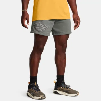 Under Armour Project Rock Heavyweight Tools Of The Trade Shorts Für Herren Clay Grün In Gray