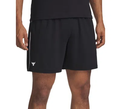 Under Armour Men's Project Rock Mesh Shorts In Black