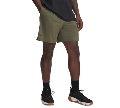 Under Armour Men's Project Rock Mesh Shorts In Green