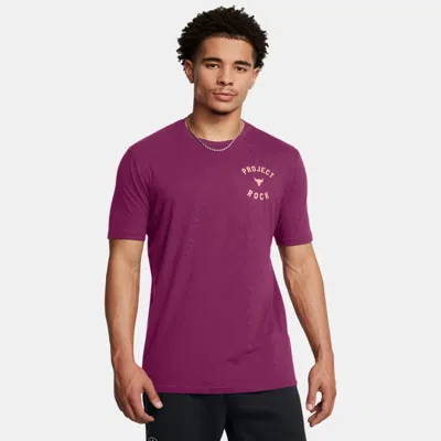 Under Armour Men's Project Rock Short Sleeve Purple Gemini