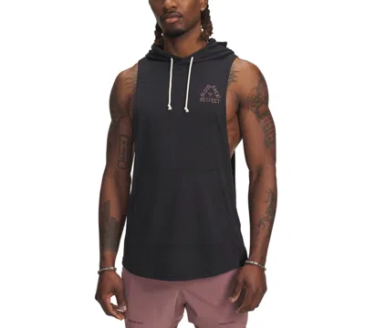 Under Armour Men's Project Rock Sleeveless Hoodie In Black