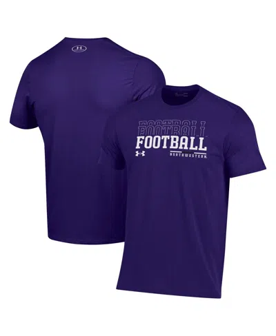 Under Armour Men's Purple Northwestern Wildcats 2024 Sideline Football Performance T-shirt