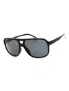 Under Armour Men's Rectangular Plastic Sunglasses In Black