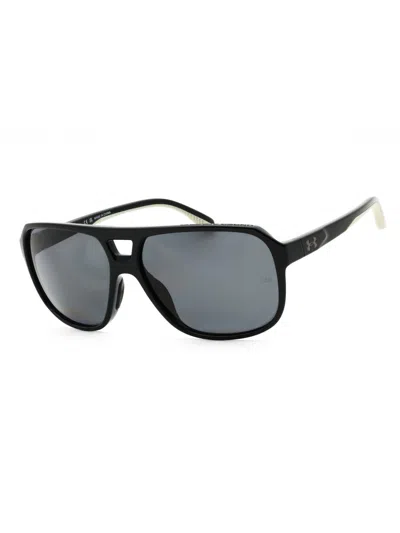 Under Armour Men's Rectangular Plastic Sunglasses In Black